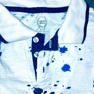 Boys wonder nation polo splattered paint shirt